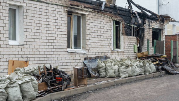 Professional Fire Damage Removal technician working in Hampton, MN